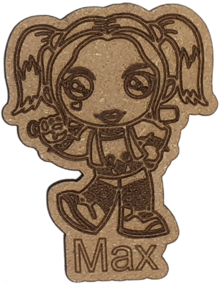 Magnet - Harley Quinn girly personnalisable